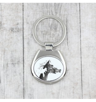 Paint Horse américain - porte-clés avec un cheval, porte-clés imprimé, breloque personnalisée de la marque Art-Dog