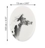Paint Horse américain - une plaque commémorative avec une photo de cheval, une plaque funéraire avec une impression, une plaque ovale personnalisée de la marque Art-Dog