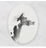 Paint Horse américain - une plaque commémorative avec une photo de cheval, une plaque funéraire avec une impression, une plaque ovale personnalisée de la marque Art-Dog