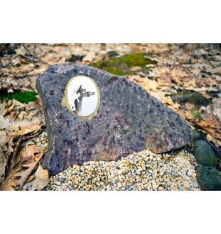 American Paint Horse - Gedenktafel mit einem Pferdefoto, Grabplatte mit Druck, personalisierte ovale Platte von Art-Dog.