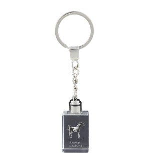 American Paint Horse - Crystal pendant with photo of a horse, illuminated pendant, unique gift by Art-Dog brand