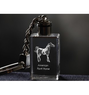 Paint Horse américain - Pendentif en cristal avec photo de cheval, pendentif lumineux, cadeau unique de la marque Art-Dog