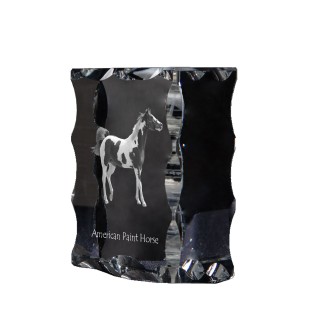 American Paint Horse - kryształ ze zdjęciem konia, szklana statuetka ze zdjęciem, wyjątkowa ramka ze zdjęciem marki Art-Dog