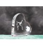 American Paint Horse - crystal clock with a picture of a horse, heart-shaped shelf clock, personalized standing clock by Art-Dog brand