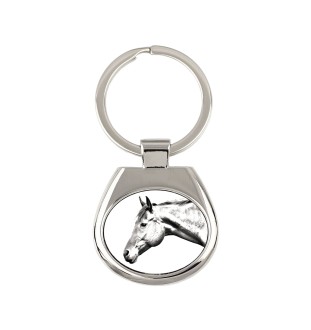 Quarter Horse américain - porte-clés avec un cheval, porte-clés imprimé, breloque personnalisée de la marque Art-Dog