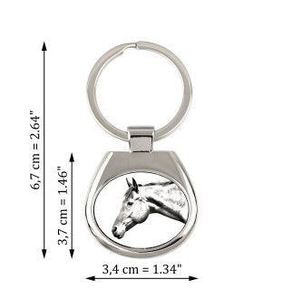 Amerikanisches Quarter Horse - Schlüsselanhänger mit Pferd, Anhänger mit Aufdruck, personalisierter Anhänger der Marke Art-Dog