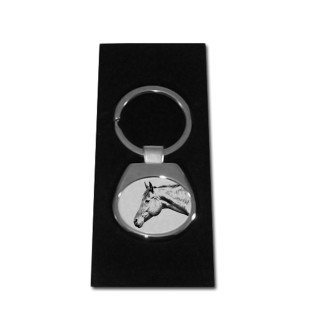 Quarter Horse américain - porte-clés avec un cheval, porte-clés imprimé, breloque personnalisée de la marque Art-Dog