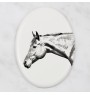American Quarter Horse - commemorative plaque with a photo of a horse, tombstone plaque with a print, personalized oval plaque by Art-Dog brand