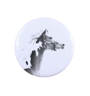 American Paint Horse - collector's ring with a horse portrait, handmade product, Art-Dog brand
