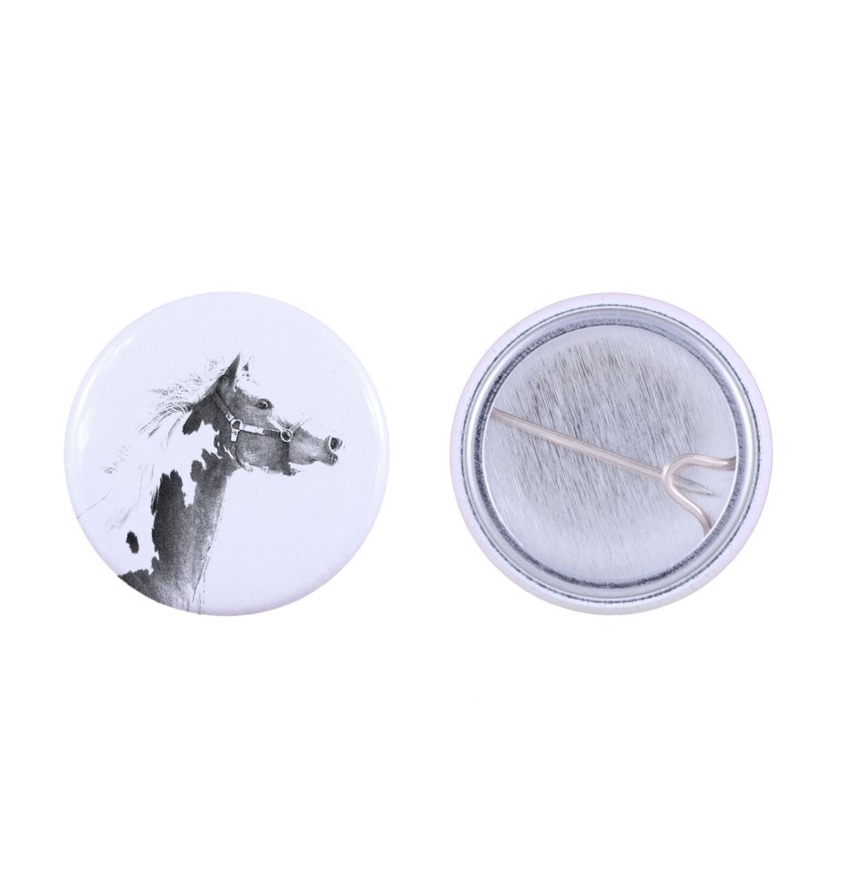 American Paint Horse - shirt accessory, bag pin, perfect gift with the option to add your brand graphics from Art-Dog.
