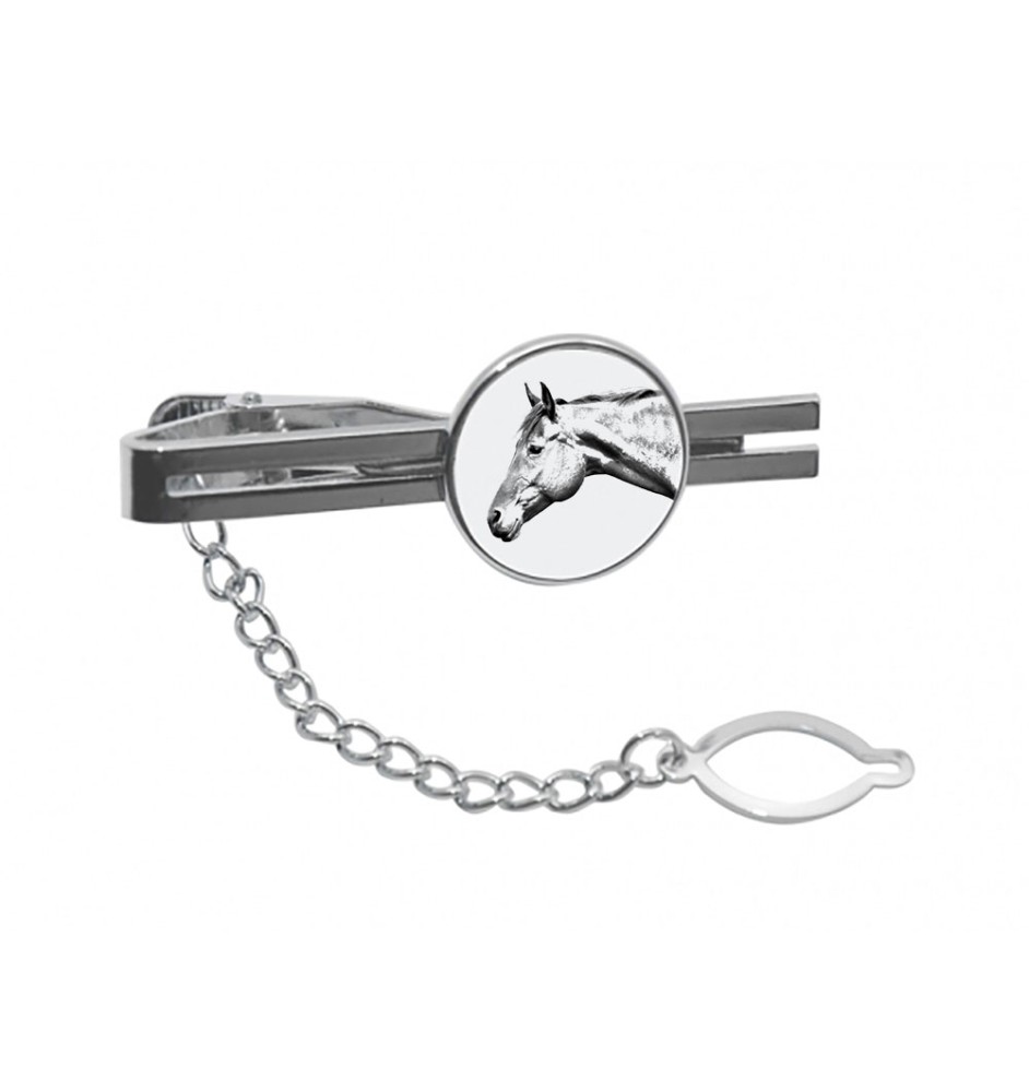 American Quarter Horse - tie clip with a horse, personalized tie clip, a unique gift for a man from the Art-Dog brand