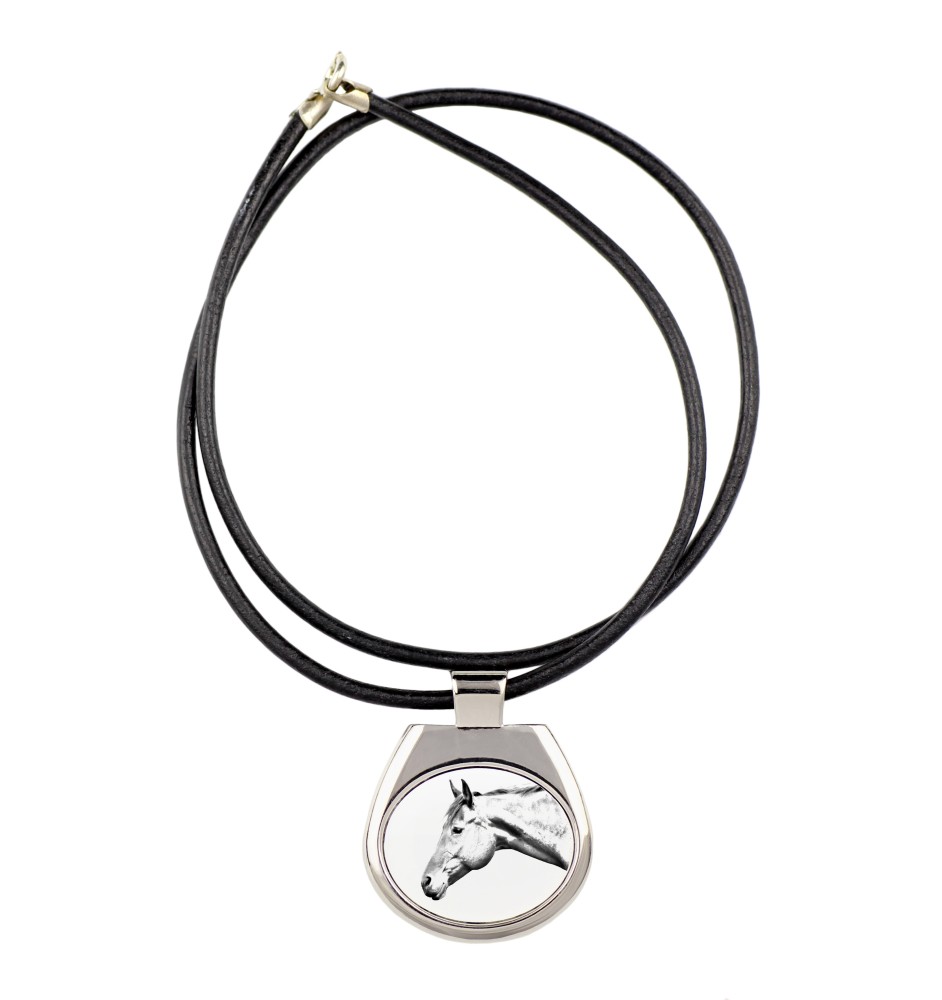 Amerikanisches Quarter Horse - Halskette mit Pferd, personalisierter Anhänger mit Foto, einzigartige Halskette für Frauen und Männer von der Marke Art-Dog