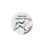 American Quarter Horse - wall clock with a horse, shelf clock with a print, personalized home decoration from the Art-Dog brand