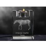 Quarter Horse américain - Bougeoir avec image d'un cheval, porte bougie en cristal, cadeau personnalisé par la marque Art-Dog