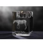 American Quarter Horse - Candle holder with picture of a horse, crystal tealight holder, personalised gift by Art-Dog brand
