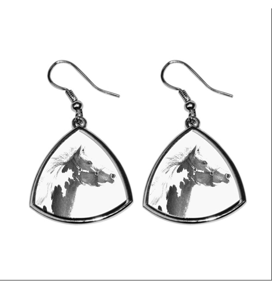 American Paint Horse - earrings with a horse, hanging earrings with a picture, personalized jewelry with Art-Dog brand print