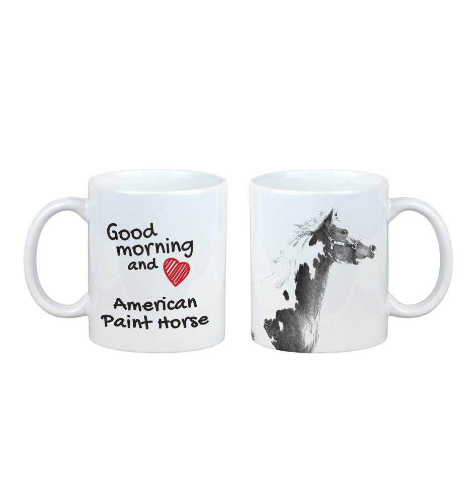 Koń American Paint kubek z koniem good morning Art-Dog