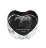 Quarter Horse américain - une photo de cheval dans un cristal, un cœur en cristal, un cadre exceptionnel avec une photo de la marque Art-Dog