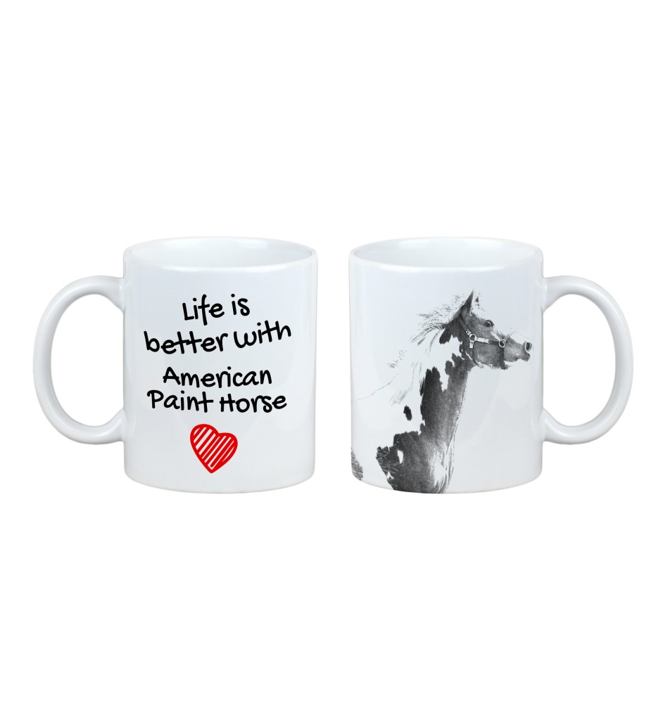 Paint Horse américain - tasse avec un cheval, tasse avec une photo, cadeau personnalisé de la marque Art-Dog