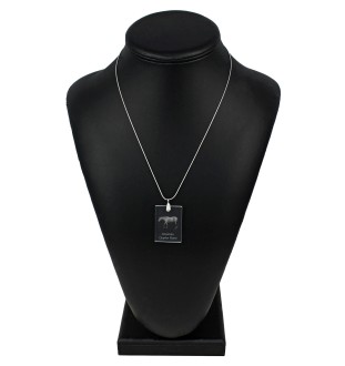 Quarter Horse américain - Crystal pendant with horse, silver necklace with photo, personalised pendant by Art-Dog brand