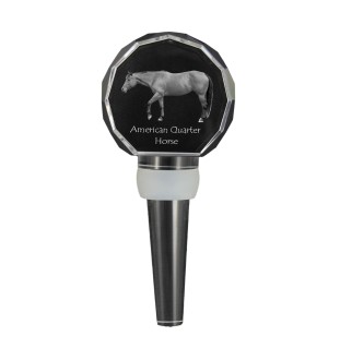 American Quarter Horse - Crystal bottle stopper with horse, unique wine stopper with photo, personalised gift for sommelier by Art-Dog brand