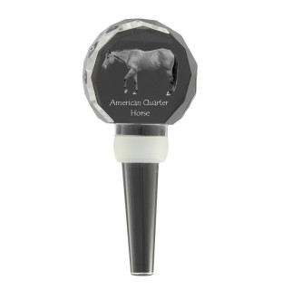 Amerikanisches Quarter Horse - Kristallflaschenverschluss mit Pferd, einzigartiger Weinverschluss mit Foto, personalisiertes Geschenk für Sommelier der Marke Art-Dog