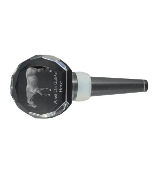 Amerikanisches Quarter Horse - Kristallflaschenverschluss mit Pferd, einzigartiger Weinverschluss mit Foto, personalisiertes Geschenk für Sommelier der Marke Art-Dog