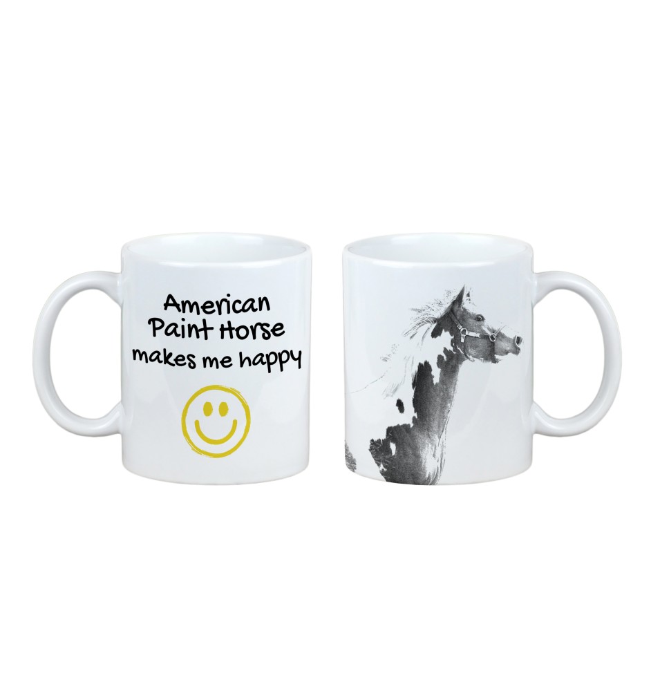 American Paint Horse - Becher mit Pferd, fröhlicher Becher für Hundefreunde, personalisiertes Geschenk der Marke Art-Dog