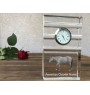 Quarter Horse américain - horloge en verre avec photo, photo de cheval dans un cristal, horloge de bureau personnalisée de la marque Art-Dog