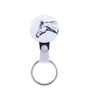 American Quarter Horse - unique keychain with a horse picture, handmade product, light and handy pendant from Art-Dog brand