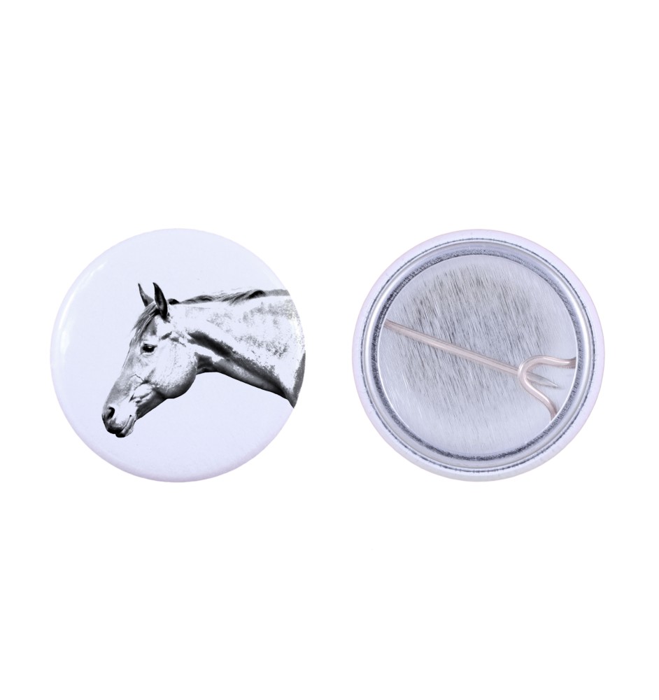 American Quarter Horse - shirt accessory, bag pin, perfect gift with the option to add your brand graphics from Art-Dog.