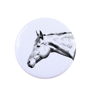 Quarter Horse américain ornement de chemise, broche pour sac, cadeau idéal avec la possibilité d'ajouter votre propre graphisme de la marque Art-Dog
