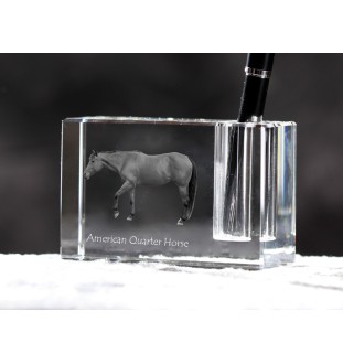 Koń American Quarter penholder kryształowy z koniem Art-Dog