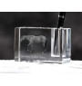 Quarter Horse américain - Porte-stylos, organiseur en cristal avec image d'un cheval, décoration de bureau unique par la marque Art-Dog