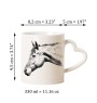 American Quarter Horse - cup with a dog, adorable cup with a heart-shaped handle, universal gift from the Art-Dog brand