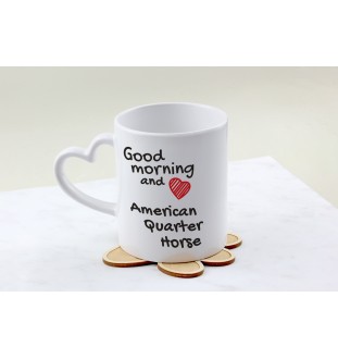 Amerikanisches Quarter Horse - Tasse mit Hund, entzückende Tasse mit herzförmigem Henkel, universelles Geschenk der Marke Art-Dog