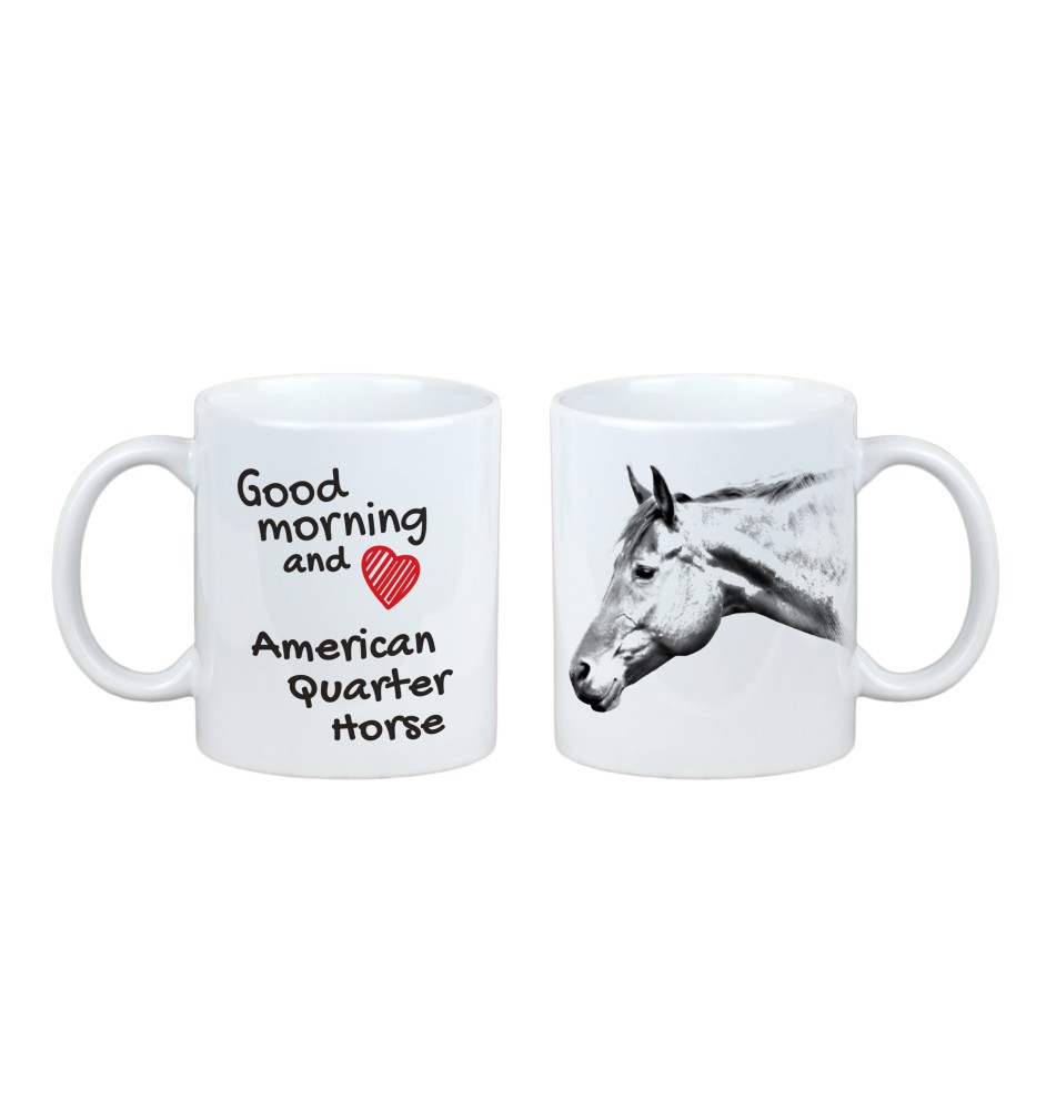 Amerikanisches Quarter Horse - Tasse mit Hund, personalisierte Tasse mit Druck, klassisches Geschenk für jeden von der Marke Art-Dog.