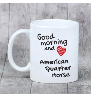 Amerikanisches Quarter Horse - Tasse mit Hund, personalisierte Tasse mit Druck, klassisches Geschenk für jeden von der Marke Art-Dog.