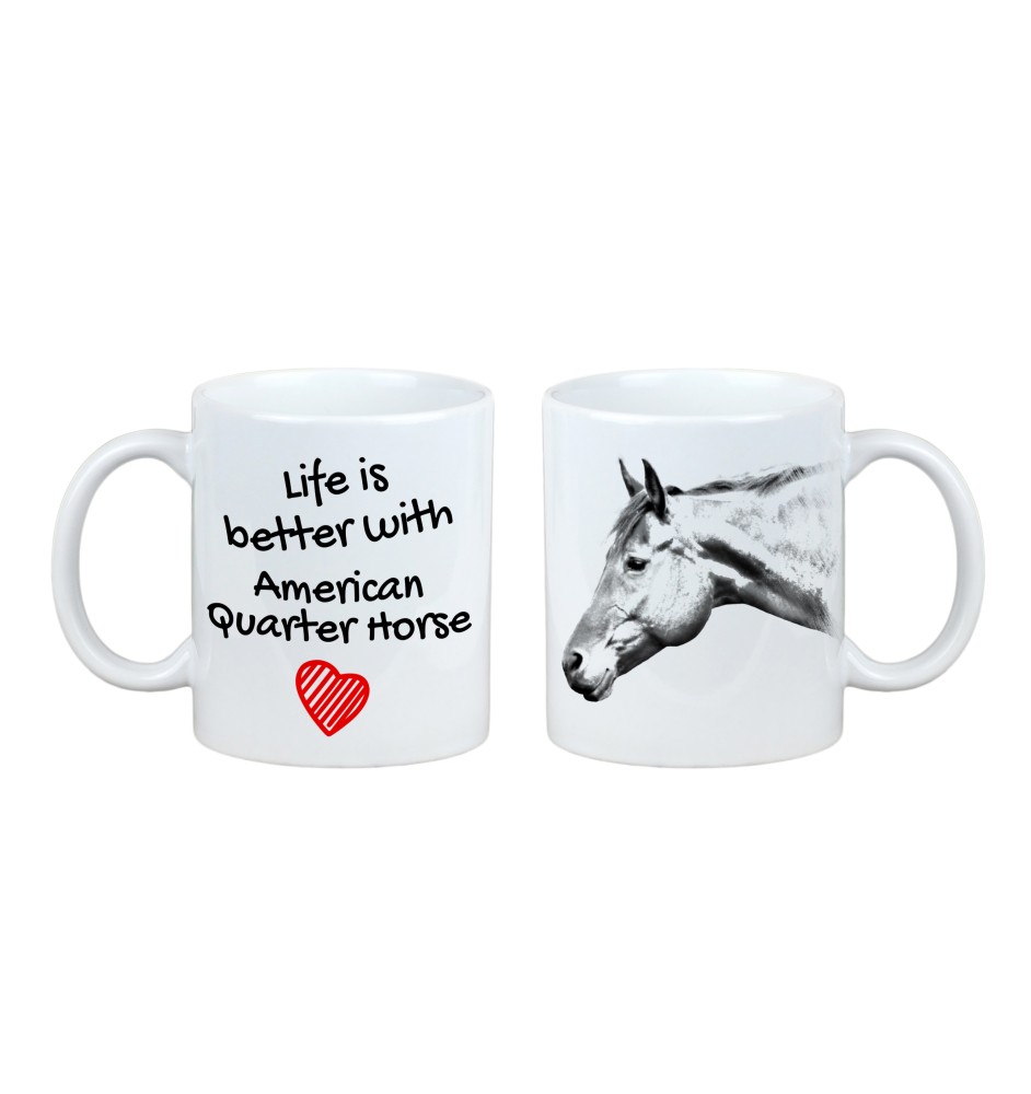 Amerikanisches Quarter Horse - Tasse mit Pferd, Tasse mit Bild, personalisiertes Geschenk der Marke Art-Dog
