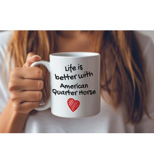 Quarter Horse américain - tasse avec un cheval, tasse avec une photo, cadeau personnalisé de la marque Art-Dog