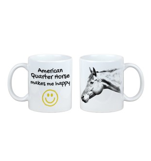 Koń American Quarter kubek z koniem Makes me happy Art-Dog