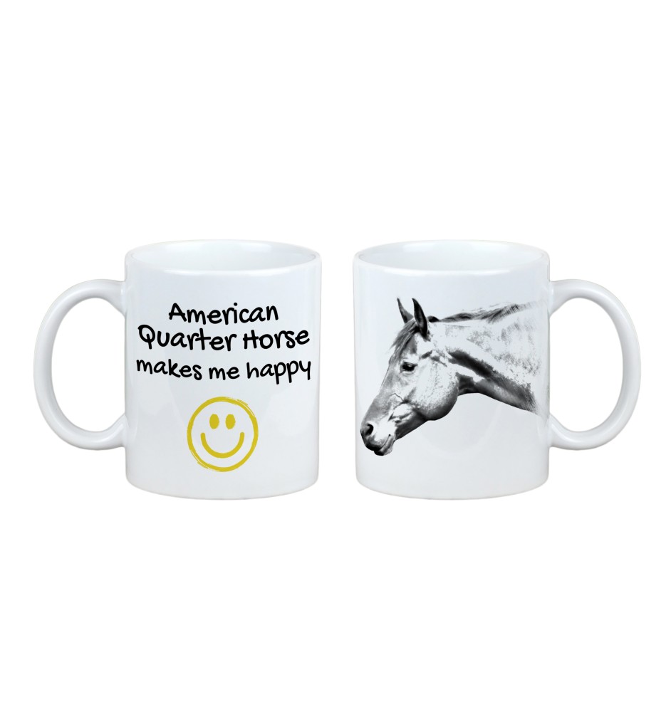 Koń American Quarter kubek z koniem Makes me happy Art-Dog