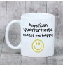 Koń American Quarter kubek z koniem Makes me happy Art-Dog