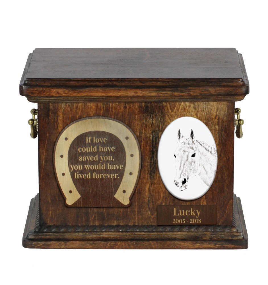 Kłusak orłowski drewniania urna dla konia Art-Dog