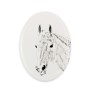 Trotteur Orlov - une plaque commémorative avec une photo de cheval, une plaque funéraire avec une impression, une plaque ovale personnalisée de la marque Art-Dog