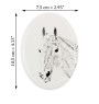 Trotteur Orlov - une plaque commémorative avec une photo de cheval, une plaque funéraire avec une impression, une plaque ovale personnalisée de la marque Art-Dog