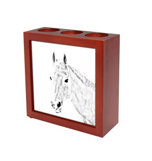 Trotteur Orlov - porte-stylo avec un cheval, organiseur de bureau avec impression, décoration de bureau personnalisée de la marque Art-Dog
