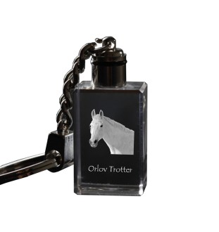 Orlow-Trotter - Kristall-Anhänger mit Foto eines Pferdes, beleuchteter Anhänger, einzigartiges Geschenk der Marke Art-Dog
