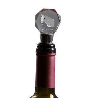 Orlov Trotter - Bottle stopper, crystal wine stopper with picture of a horse, personalised gift for bartender by Art-Dog brand