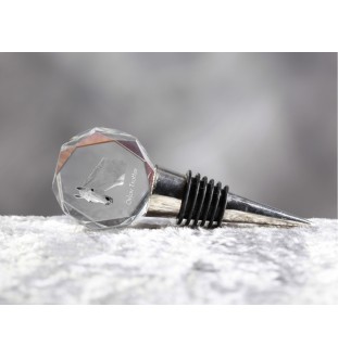 Orlov Trotter - Bottle stopper, crystal wine stopper with picture of a horse, personalised gift for bartender by Art-Dog brand